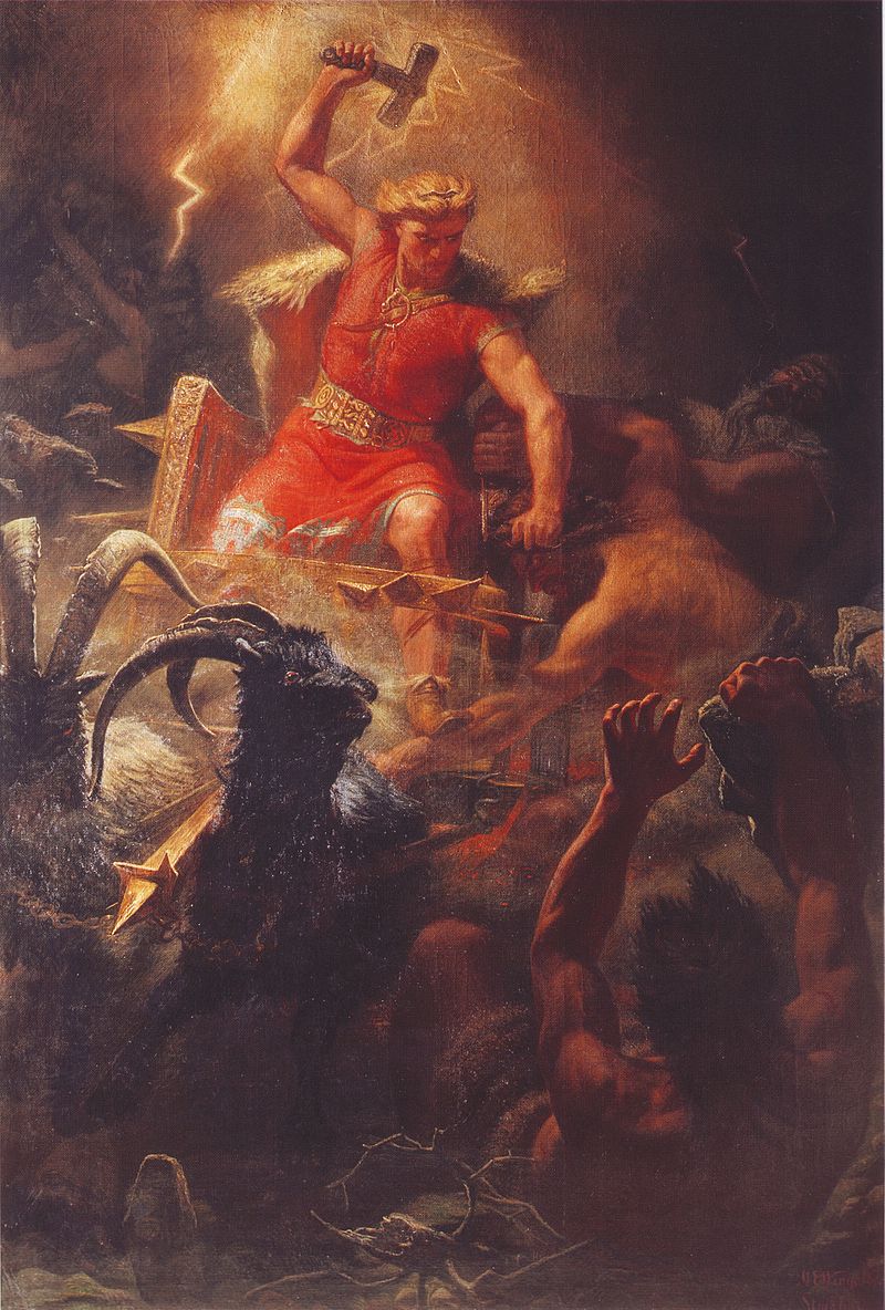 Древнее изображение скандинавского бога молний